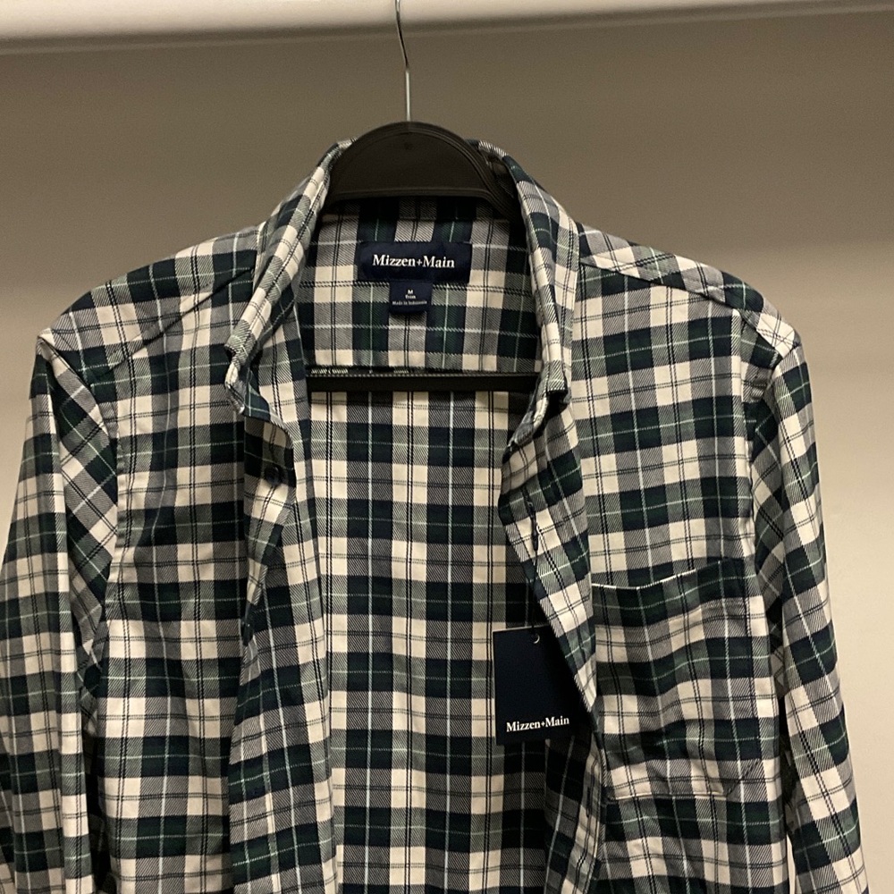 Mizzen+Main Men's City Flannel Twill Shirt NWT